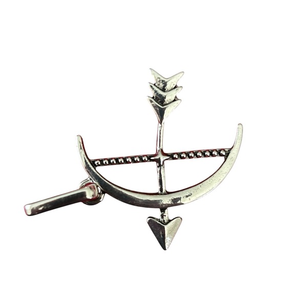 Free People Silver Bow and Arrow Pendant Bag Charm - Picture 3 of 4